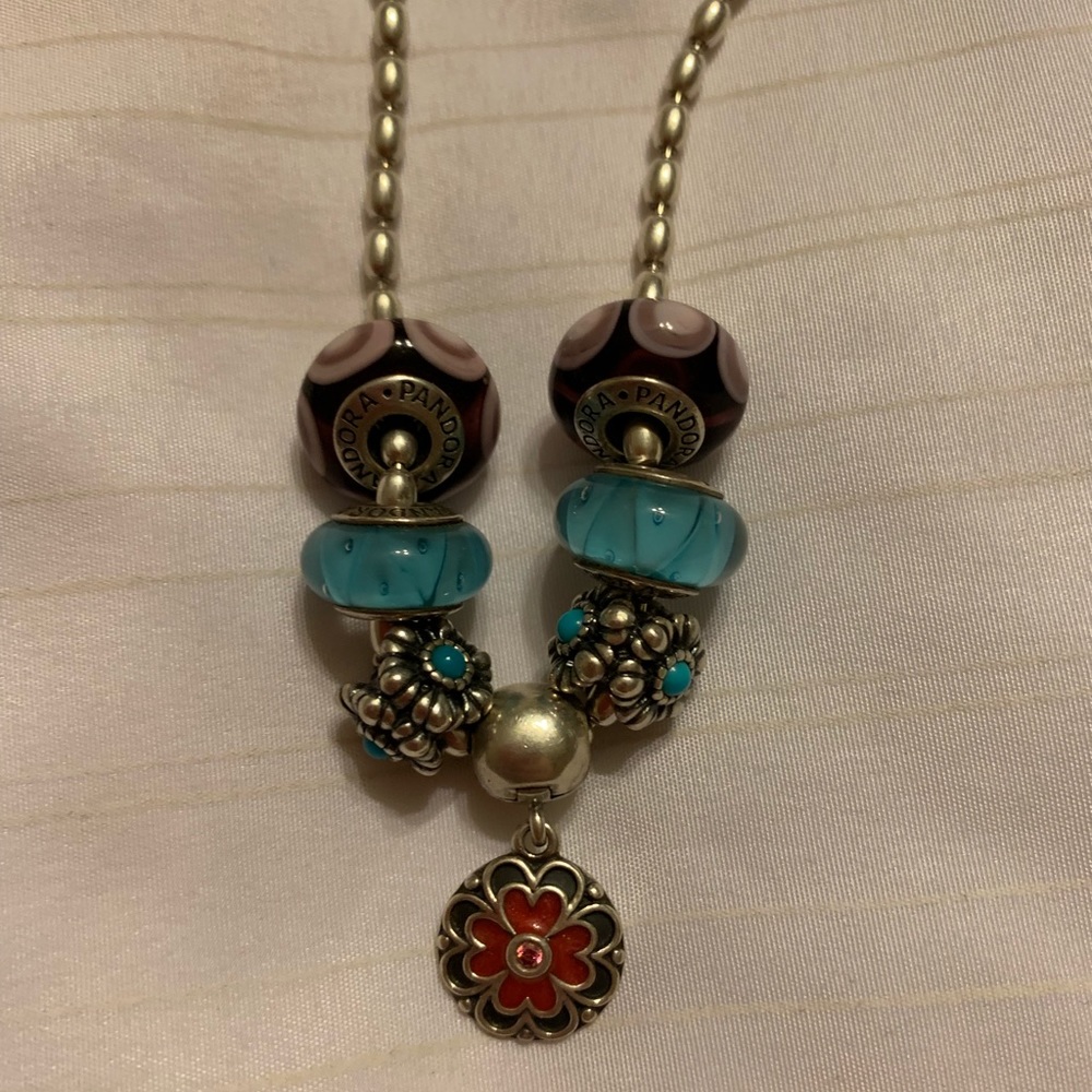 Pandora necklace with charms